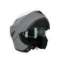 CASCO REBATIBLE VIRTUE LISO GRIS L